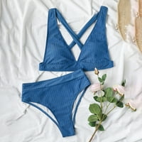 _ / Ženski bikini s cvjetnim printom kupaći kostim visokog struka push-up bikini set dva kupaća kostima za plažu