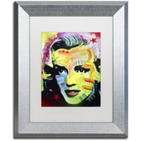 Zaštitni znak likovna umjetnost Marilyn Monroe I Canvas Art by Dean Russo, White Matte, Silver Frame