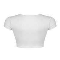 Ženska ljetna majica za odrasle za odrasle, ležerni vrhovi s kratkim rukavima s kratkim rukavima, ošišane majice