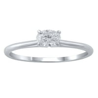 Carat T.W. Brilliance Fine nakit Dijamantni prsten pasijansa u 10kt bijelom zlatu, veličina 5