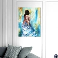 Wynwood Studio Fashion and Glam Wall Art Canvas Otisci 'Ljepota tkanine' životni stil - plava, smeđa
