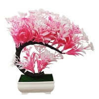Giligiliso Prodaja simulirana biljke u saksiji, plastično umjetno cvijeće, paunovo stabla, ukras za kuću bonsai,