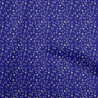 Oneoone Georgette viskoza tamnoplava tkanina cvjetna ditsy haljina materijal tkanina tkanina tkanina tkanina po