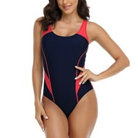 Ženski kupaći kostim kupaći kostimi kupaći kostimi s okruglim vratom i niskim leđima s podesivim naramenicama