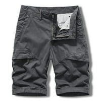 Chueow ljetne muške kratke hlače teretne hlače na otvorenom solidne boje gumb džep sportski kratki kratki kratki