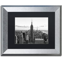 Zaštitni znak likovna umjetnost New York CityScape Canvas Art by Philippe Hugonnard, Black Matte, Silver Frame