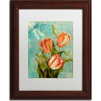 Zaštitni znak likovna umjetnost Tulipani Ablaze III Canvas Art by Color Pekara, bijela mat, drveni okvir