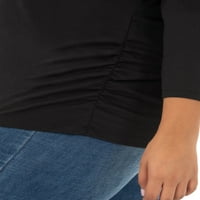 Ženski plus majica s rukom u ruci s V-izrezom
