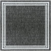Umjetnički tkalci eagean orijentalno područje prostirke, tamno siva, 6'7 kvadrat