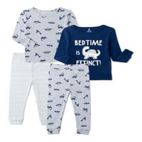 Cutie Pie Dreamers Baby & Incent Boys Dugi rukav Snug Fit Cotton Pijama, 4-komad set