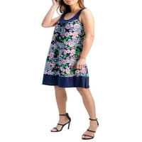 Udomna odjeća Ženska haljina za cvjetni print bez rukava bez rukava