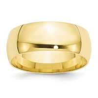 Žuto zlato 10K $ Muški Ženski zaručnički prsten Veličina 10