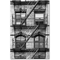 Zaštitni znak likovna umjetnost Fire Escape Manhattan Canvas Art by Philippe Hugonnard