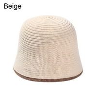 Vanjska sunčana sklopiva ženska topla kapa za sunce Panama Ribarska kapa bež boje