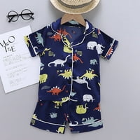 pamuk dino pidžama za malu djecu ljetna dječja odjeća rasprodaja Mornarsko plava 110% odjeća za spavanje
