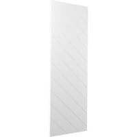 Ekena Millwork 15 W 40 H True Fit PVC Diagonal Slat Moderni stil Fiksni nosači, bijeli