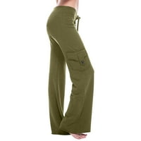 Ženske široke hlače u donjem rublju, ljetne hlače s elastičnim strukom i džepovima, labavo pristajanje, udobne