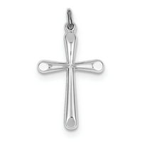 Sterling Silver Cross Charm - Mjere široko 23x