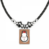 Mas Snowman Mas ikona ogrlica nakit Torque kožni konop privjesak