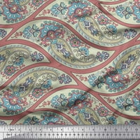 Soimoi modalni satenski tkaninski valovi, cvjetni i paisley dekor tkanina tiskano dvorište široko