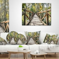 Drveni most Dizajn u šumi - Jastuk za bacanje drvenog morskog mosta - 16x16
