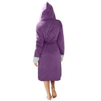 SunhillsGrace plus jakne kaputi za žene posada vrat zimski plišani plišani ogrtač za kućnu odjeću kaput od dugih