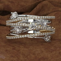prsten za žene modni ženski otvoreni dijamantni prsten za odvajanje zaručničkog prstena cirkon set prstena za