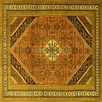 Tradicionalni pravokutni perzijski tepisi u žutoj boji, 5' 7', koji se mogu prati u stroju tvrtke
