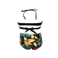 Kupaći kostim za cijelu obitelj, Jednobojni Bikini vrhovi s izrezom u obliku slova A + gaćice s visokim strukom