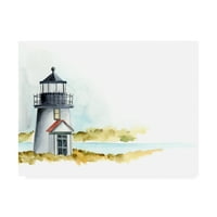 Zaštitni znak likovne umjetnosti Ocean lighthouse of the Mens, ulje na platnu Regine Moore