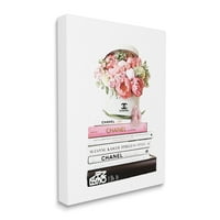 Stupell Industries Pink Florals in Hat Bo Glam Modne Books, 30, dizajnirao Ros Ruseva