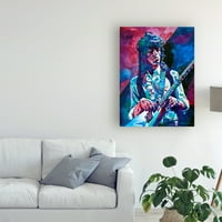 Zaštitni znak likovna umjetnost 'Keith Richards A Rolling Stone' platno umjetnost Davida Lloyda Glovera