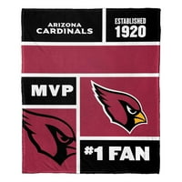 Arizona kardinali nfl colorblock Personalizirana svilena deka deka