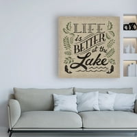 Zaštitni znak likovne umjetnosti 'jezero život I boja' platno umjetnost od Wellington Studio