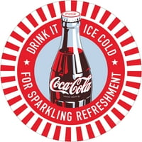 Koka Swivel Bar Stolica s leđima - Coca -Cola pij ledeno hladno za pjenušavu osvježavajuću bocu Art