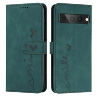 Nalacover za Google Pixel Pro Flip Wallet Case, luksuzno ljubavno srce utisnuta kožna kožna kožna mekana TPU folio