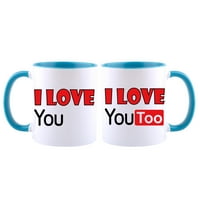 Parovi šalica šalica šalica 11oz poklon set šalice kave - volim te, i ja vas volim - šalice za muža i ženu - on