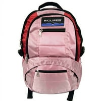 -Cliffs Deluxe Dobby najlonsko ruksak ruksaka; Ružičasta s crvenom