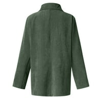 Miayilima plus kaputi za žene za žene čvrste jesenske i zimske odijelo Double Green 2xl
