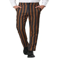Jedinstvene ponude muške prugaste hlače Classic FIT Flat Front Business Business Toonts