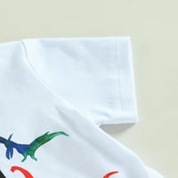 Oprema/ komplet kratkih hlača za dječake majica kratkih rukava s printom slova vrhovi + kratke hlače ležerna ljetna