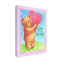 Zaštitni znak likovna umjetnost 'Medvjed živi sa srcem' platno umjetnost Melinda Hipsher