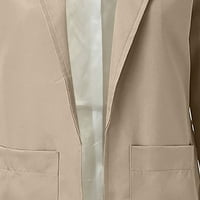 + Blazer jakne za žene Poslovni dugi rukavi s reverima jednobojni uredski kaput dugih rukava kardigani odijelo