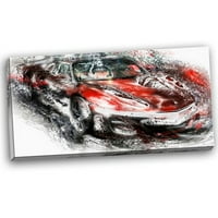Design Art Crni i Red Sports Car, 32 16
