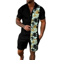 muško brzo sušenje 3-a odijelo kratkih rukava kratke hlače plaža tropski havajski bodi sportske kratke hlače odijelo