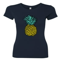 Divlji Bobbi modni tropski ananas modna ženska majica u modnoj plavoj boji Plus Size