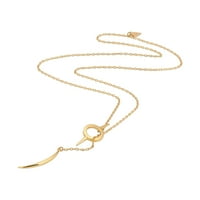 Michelle Campbell nakit za žensku ogrlicu Ogrlica Lariat Thalon Thalon Threator, mesing s 14K žutim zlatom