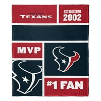 Houston Texans NFL ColorBlock Personalizirana deka za bacanje svile