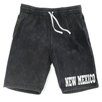 Muške države New Mexico V Vintage Black Fleece kratke hlače 2x velike vintage crno