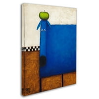 Zaštitni znak likovna umjetnost 'Plavi pas s jabukom' platno umjetnost Daniela Patricka Kesslera